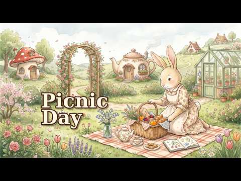 A Cozy Spring Picnic in the Meadow 🧺 | Gentle Storybook Music for Reading