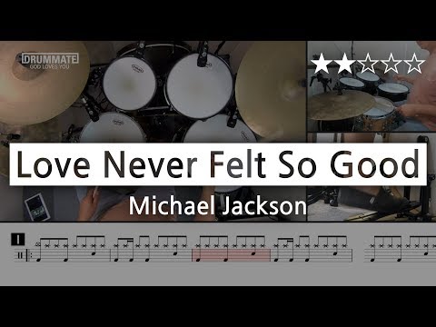 [Lv.04] Love Never Felt So Good - Michael Jackson  (★★☆☆☆) | Pop Drum Cover, Score, Lessons