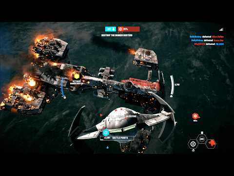 Starfighter Assault Gameplay - D'Qar (First Order) Star Wars Battlefront II