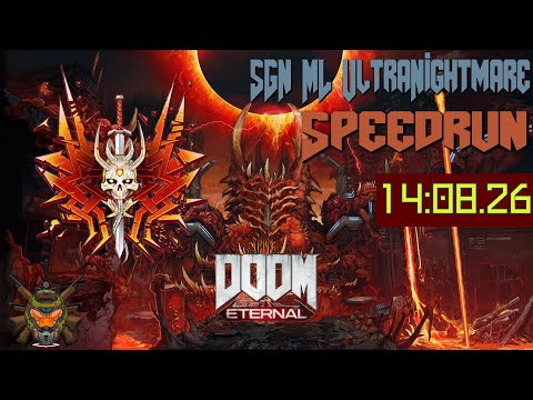 [FMR Console WR] DOOM Eternal, Super Gore Nest Master Level Speedrun - Ultra Nightmare (14:08) | PS4