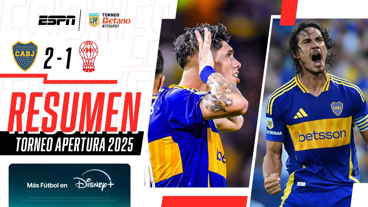 CAVANI Y PALACIOS LE DIERON AL XENEIZE SU PRIMER TRIUNFO EN EL TORNEO | Boca 2-1 Huracán | RESUMEN