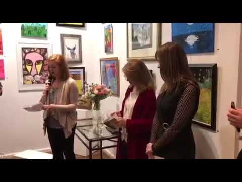 Consul General of Ireland Jane Connolly introducing Irish poet Anne Casey