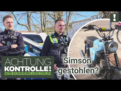 Gefälschte Fahrzeugnummer oder GESTOHLENE Simson? Auffälliger MOPED-Fahrer! | Achtung Kontrolle