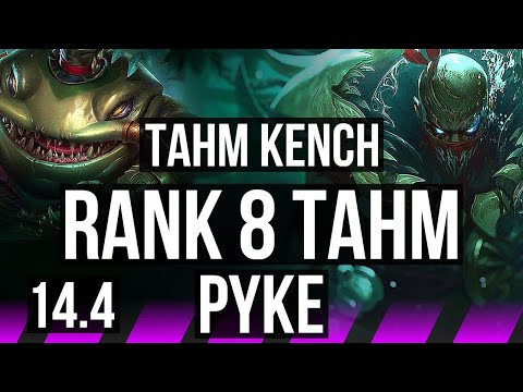 TAHM & Jinx vs PYKE & Vayne (SUP) | Rank 8 Tahm | TR Grandmaster | 14.4