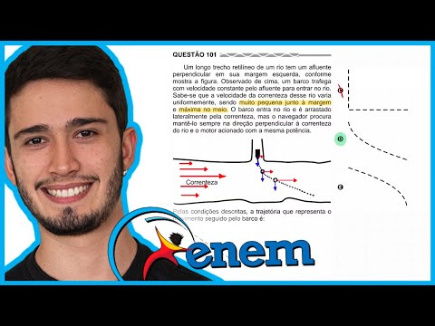 ENEM 2017 PPL -  Um longo trecho retilíneo de um rio tem um afluente perpendicular em sua margem esq