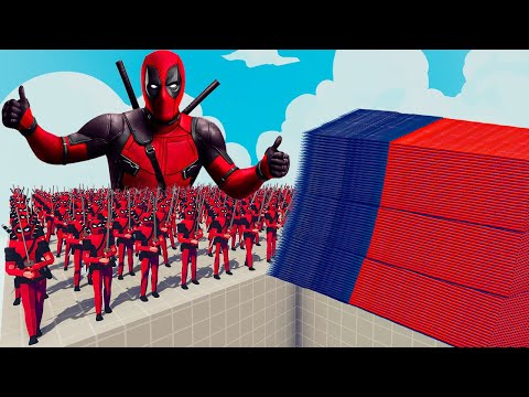 200x DEADPOOL + 1x GIANT vs EVERY GOD - Totally Accurate Battle Simulator TABS