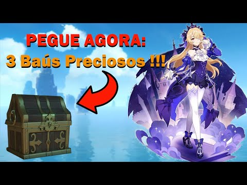 Como pegar os 3 baús preciosos na ilha da maçã dourada - Genshin Impact