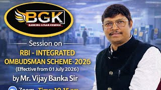 RBI Integrated Ombudsman Scheme 2026 | Live Session | 30-01-2026