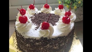 easy eggless black forest cake without oven