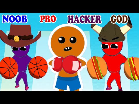 NOOBvsPROvsHACKERvsGOD in Level Up Runner vs Giant Blob Runner - Which game do you like?