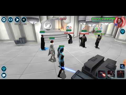 [3v3] Padme/Aayla/Gideon fails vs. Tusken Chieftain/Warrior/BFF Scion (L9 Warrior): bad misplay