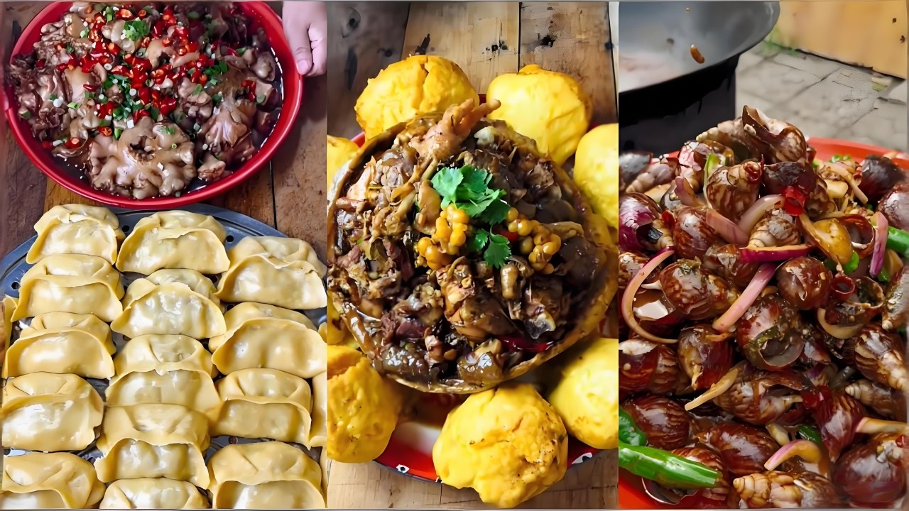 地道鄉村老味道，雞冠油炖著吃嘎嘎香，搭配油滋了蒸餃絕了#food #cooking #家庭菜 #delicious #美食