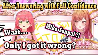 Miko Really Thought She Got Right answer had everyone died laughing !