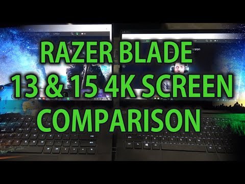 Razer Blade 13 Stealth 4K Screen Comparison (Razer 13 vs Razer 15)