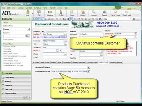 Presentation of ACT! By Sage 2010