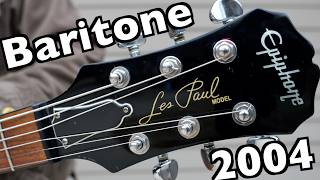 Epiphone Made a BARITONE Les Paul? | 2004 Epi Les Paul Standard Iron Cross Baritone Review + Demo