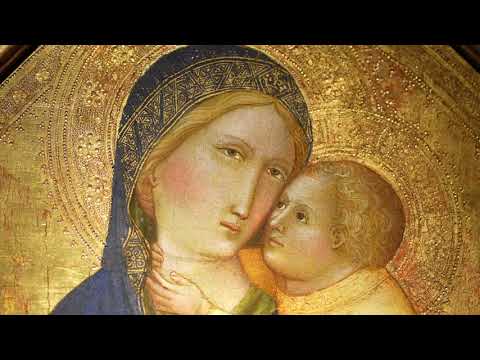 Agnolo Gaddi (1369–1396) "Madonna and Child", circa 1373. gold ground, 48.5 x 38 cm.