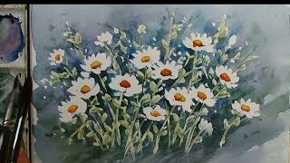 Watercolor Daisy Painting Tutorial by Hedwig's Art