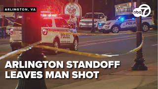 Man with knife who barricaded self in Arlington convenience store shot by police