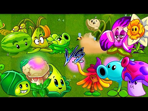 Random 4 Team Plants Battles - Who Will Win? - PvZ2 Team Plants vs Team Plants