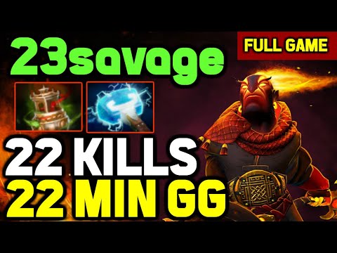 OMG! 23savage NONSTOP KILLS Ember spirit with 31k Damage and 22 kills