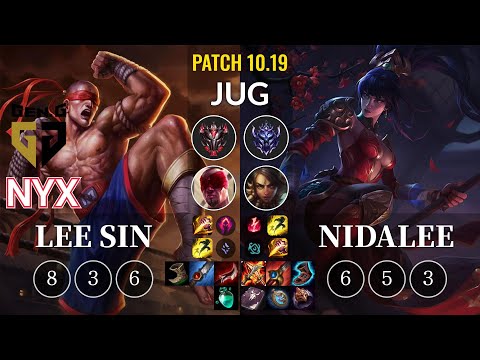 GEN Nyx Lee Sin vs Nidalee Jungle - KR Patch 10.19