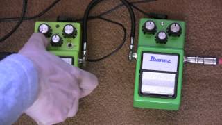 Video thumbnail for Ibanez TS9 Tubescreamer Vs Ibanez SD9M Sonic Distortion Pedal by Simon Smith