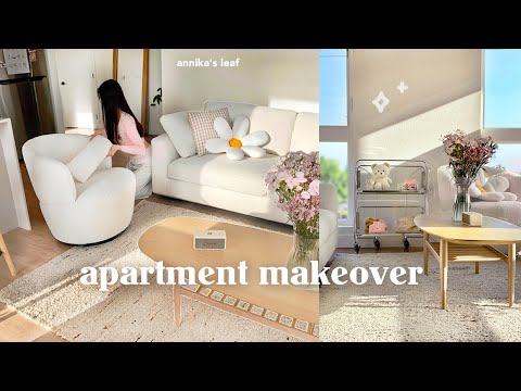transforming my apartment 🏡🌷 i got a new couch! home makeover & organization, pinterest aesthetic 💫