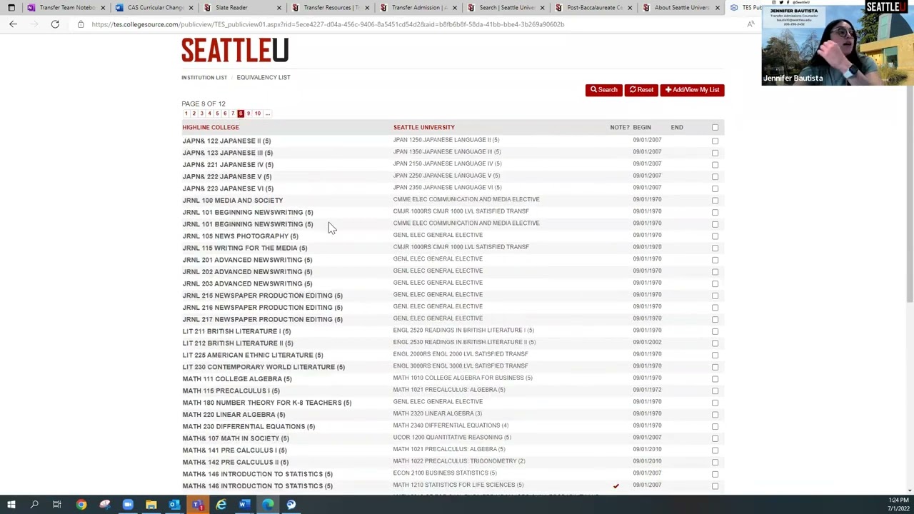 Transfer Equivalency Tool TES Tutorial