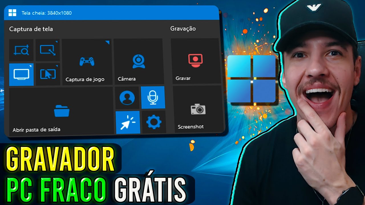 Gravador de TELA para PC FRACO GRATUITO - O MELHOR