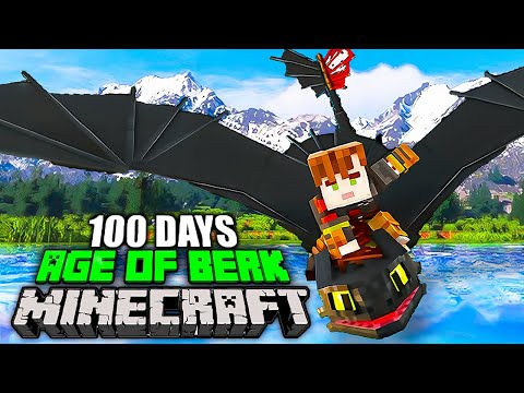 I Survived 100 Days in AGE OF BERK in Minecraft [FULL MOVIE]