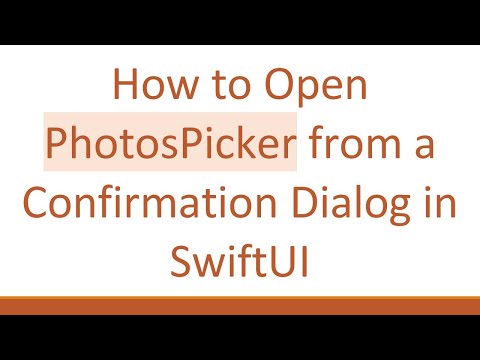 How to Open PhotosPicker from a Confirmation Dialog in SwiftUI