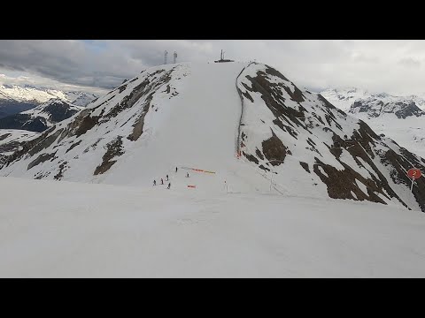La Plagne ❄️ STEEP Banzai Red & Capella Blue | GoPro POV Skiing ⛷️ France April 2022 HD