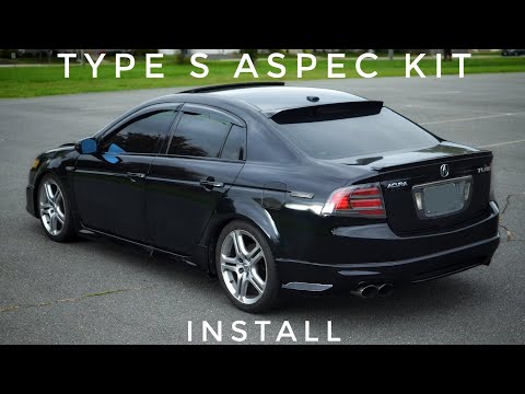 TL Type S Gets OEM Rear Aspec And Side Skirts Install