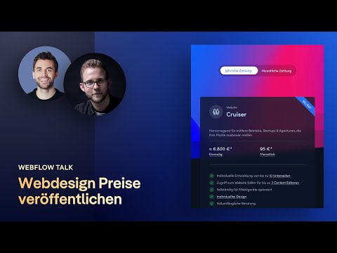 Webdesign Preise veröffentlichen | Webflow Talk mit Lucas Pätschke