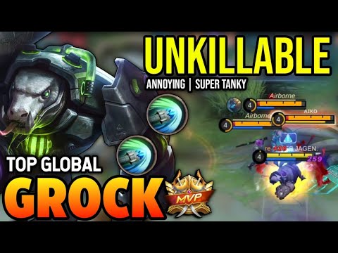 GROCK BEST BUILD 2023 | TOP GLOBAL GROCK GAMEPLAY | MOBILE LEGENDS✓