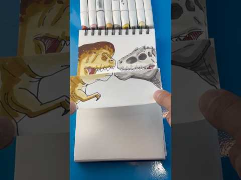 How to draw D Rex vs Indominus Rex Folding Surprise!!  #art #shorts #jurassicworldrebirth