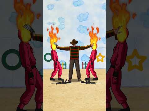 Squid game vs Chainsaw man Denji, Pennywise, Chucky, Freddy, Jason Voorhees, Seize the Gun Animation