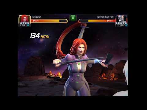 MCOC - Summoner Showdown 2020 - Showdown difficulty Silver Surfer takedown with Medusa
