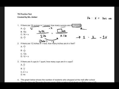 TSI Math Section - Brand NEW Practice Test Questions!