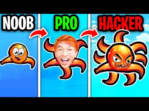 NOOB vs PRO vs HACKER In OCTOGEDDON!? (ALL LEVELS!)