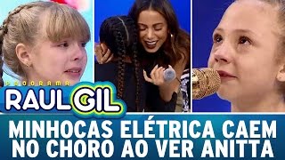 Programa Raul Gil (10/09/16) - Minhocas Elétricas choram MUITO ao ver Anitta entrar no palco