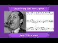 Lester Young – One O'Clock Jump (Bb) Transcription