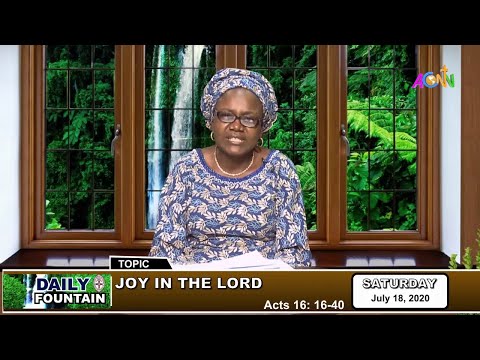 DAILY FOUNTAIN DEVOTIONAL OF JULY 18, 2020 - MRS KEZIAH PHILIP