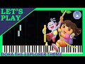 Dora The Explorer Main Theme Synthesia Piano Tutorial Let S Play