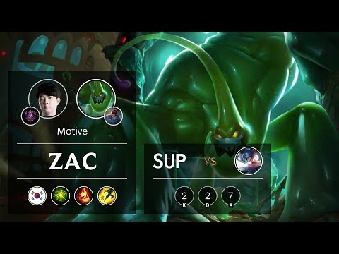 Zac Support vs Sona - KR Master Patch 9.9