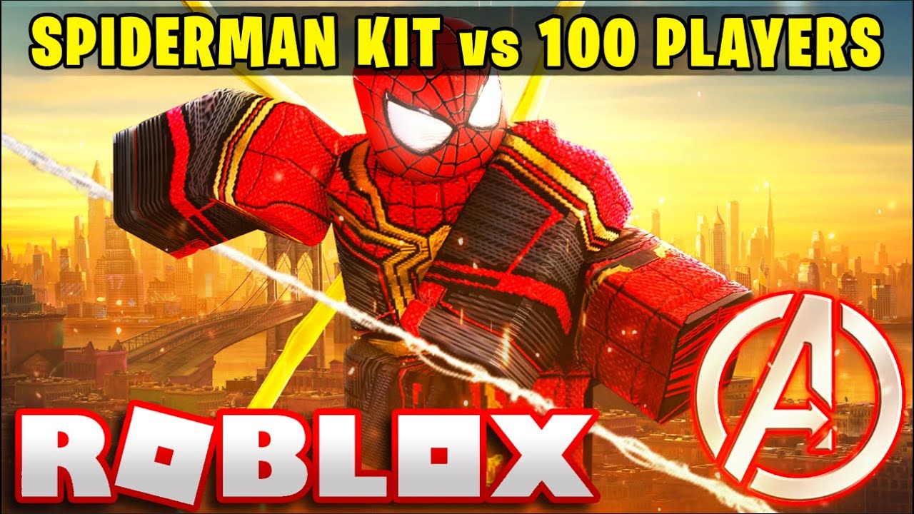 I Used The SPIDERMAN KIT Against 100 PLAYERS... (Roblox Bedwars)