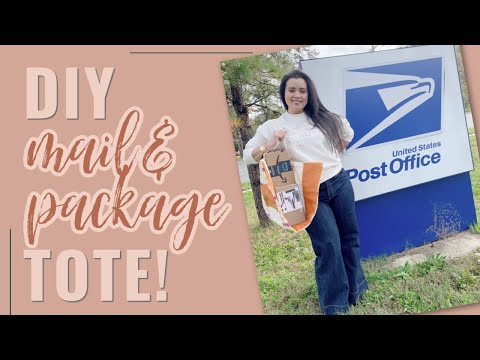 Part of a video titled DIY Mail & Package Carrying Tote Bag - YouTube