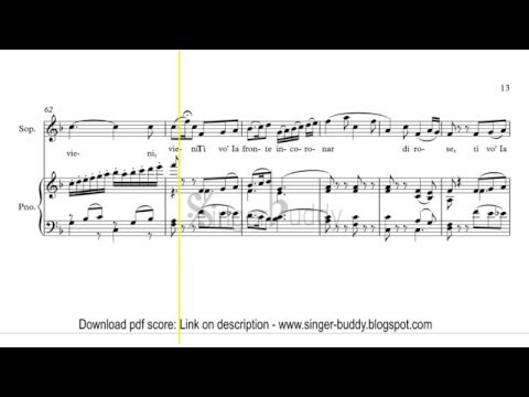 Deh vieni non tardar Karaoke piano