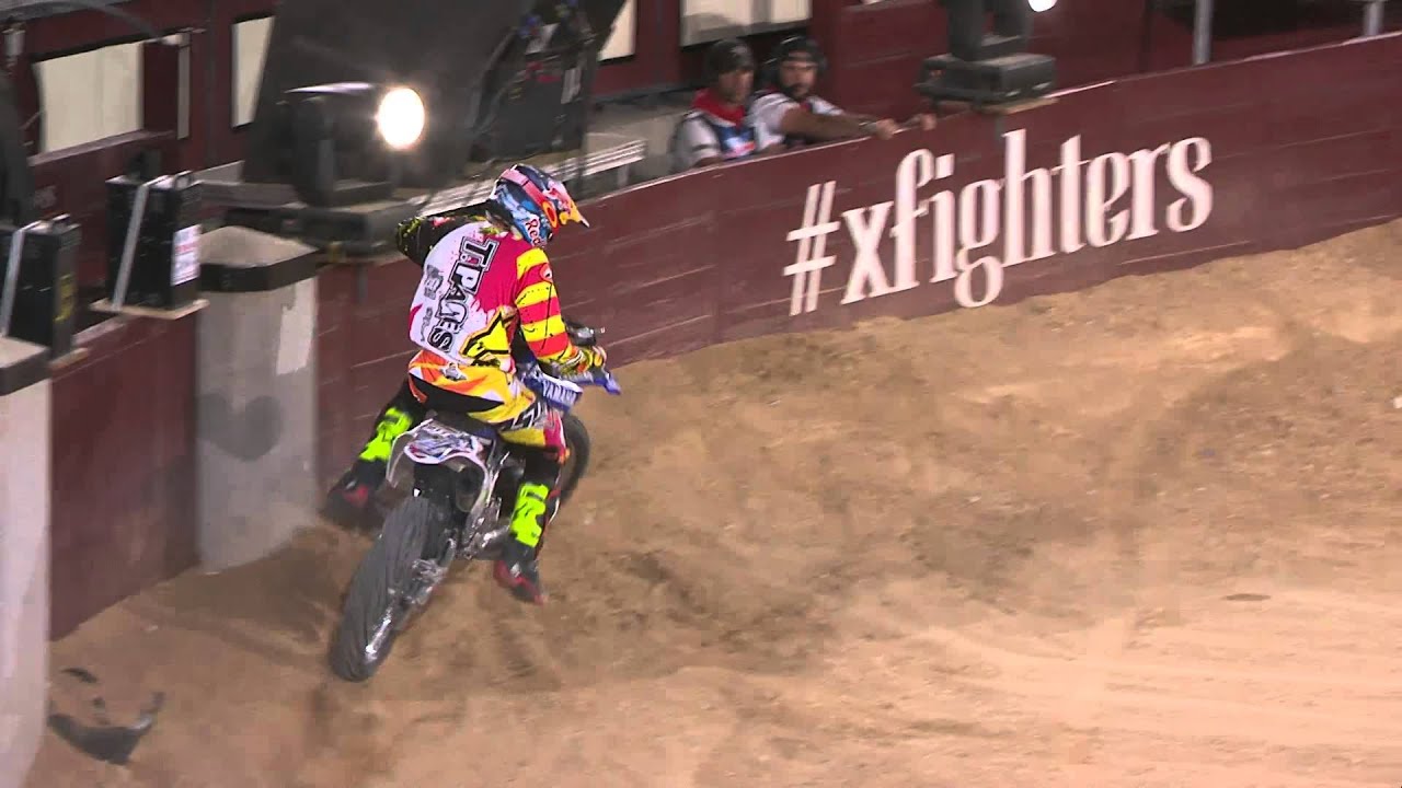 Historic Bike Flip in FMX competition - Red Bull X-Fighters Madrid 2014